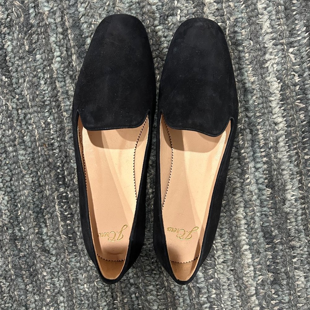 J.Crew Black Suede Smoking Slipper (Size 8)